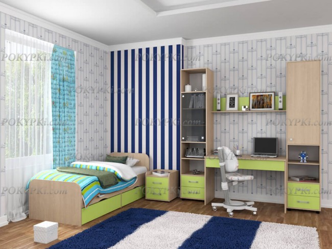 Модульная детская комната Дельта 14-дуб молочный