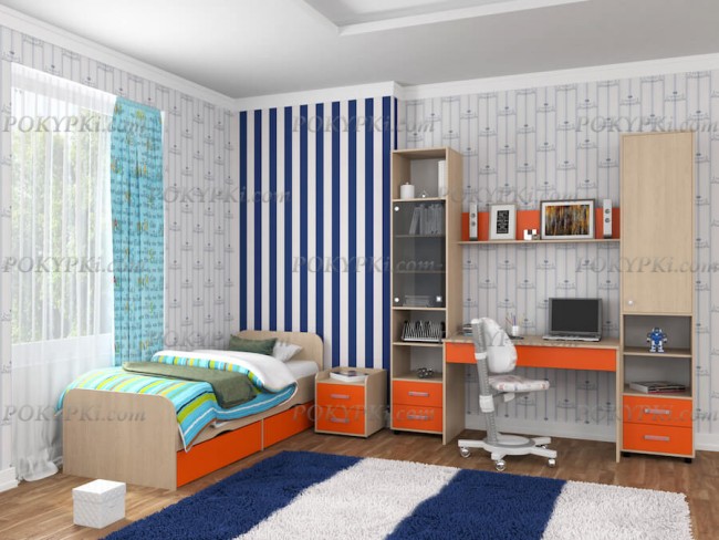 Модульная детская комната Дельта 14-дуб молочный