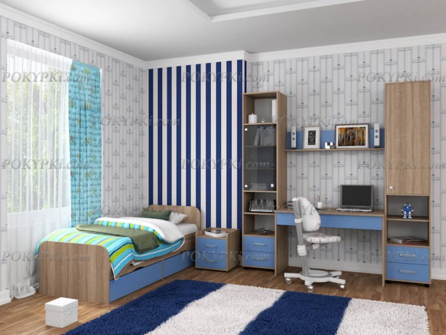 Модульная детская комната Дельта 14-дуб сонома