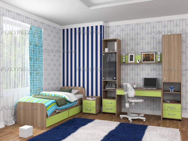 Модульная детская комната Дельта 14-дуб сонома