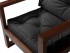 Кресло Астер (Орех)-экокожа, черный