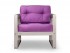 Кресло Астер (Дуб белёный)-фиолетовый