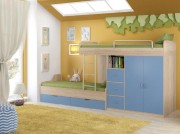 Кровать двухъярусная со шкафом Дельта 18.04.02