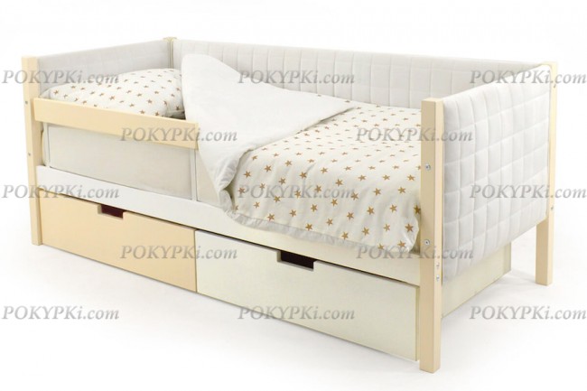 Детская кровать-тахта Svogen-бежевый/белый