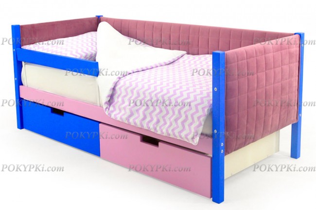 Детская кровать-тахта Svogen-синий/лаванда