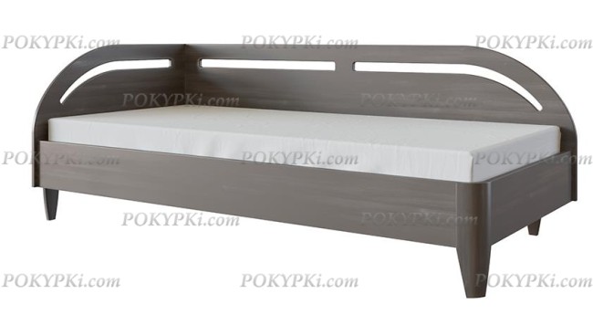 Угловая кровать тахта Мальмо в сером цвете