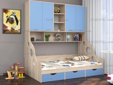 Кровать 90х190 с антресолью Дельта 21.11 Кровать 90х190 с антресолью Дельта 21.11
