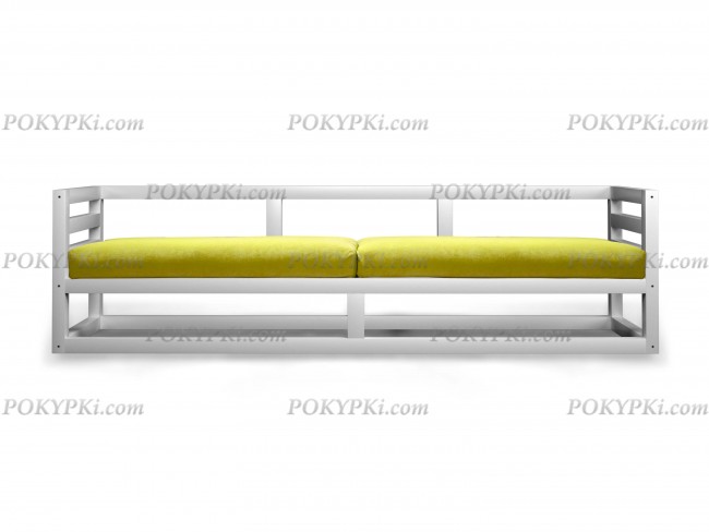 Диван Магнус (Белая эмаль)-лимонный