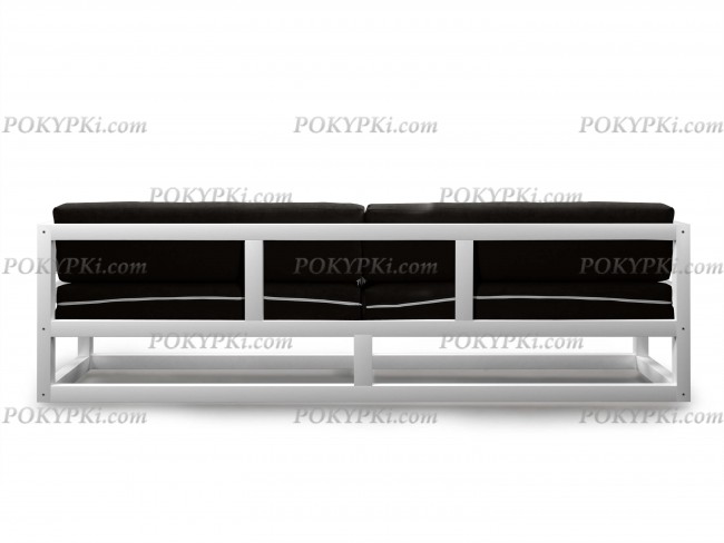 Диван Магнус (Белая эмаль)-черный