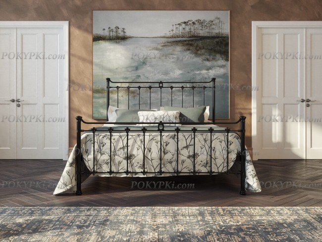 Двуспальная металлическая черная кровать Dreamline Guardian