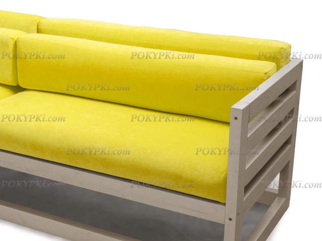 Диван Магнус (Дуб белёный)-лимонный