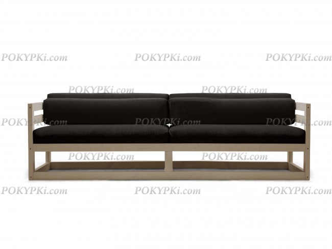 Диван Магнус (Дуб белёный)-черный