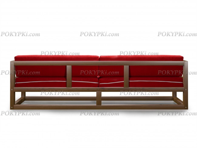 Диван Магнус (Орех)-красный