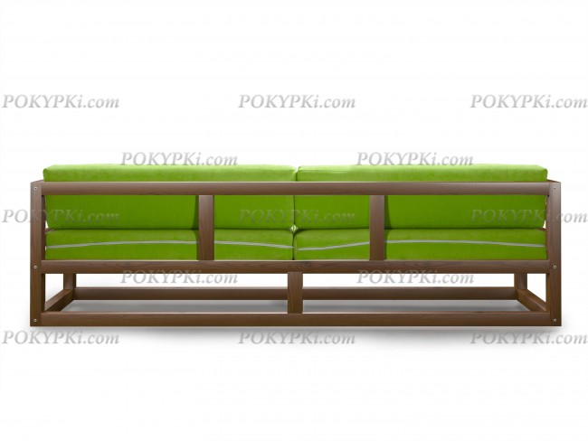 Диван Магнус (Орех)-салатовый