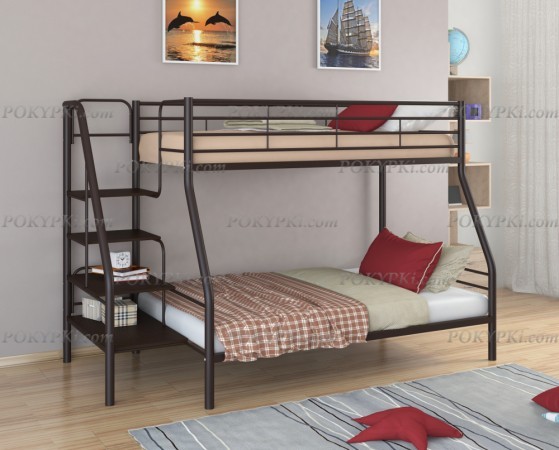 Двухъярусная кровать Толедо-1-коричневый/венге Двухъярусная кровать Толедо-1-коричневый/венге