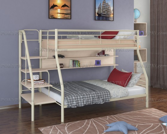 Двухъярусная кровать Толедо-1-слон/дуб Двухъярусная кровать Толедо-1-слон/дуб