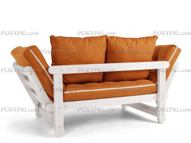 Кушетка Сламбер (Дуб белёный)-оранжевый