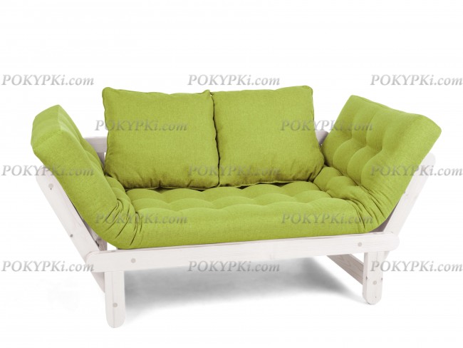 Кушетка Сламбер (Дуб белёный)-салатовый
