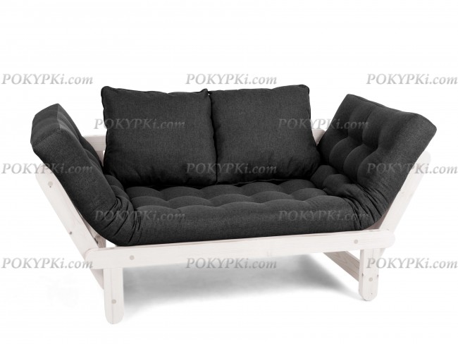 Кушетка Сламбер (Дуб белёный)-черный