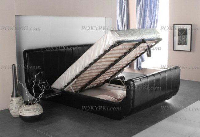 Интерьрная кровать Азалия 2- из кожи Интерьрная кровать Азалия 2- из кожи