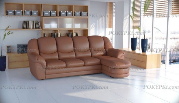 Угловой диван Нимфа с оттоманкой и ящиком Угловой диван Нимфа с оттоманкой и ящиком