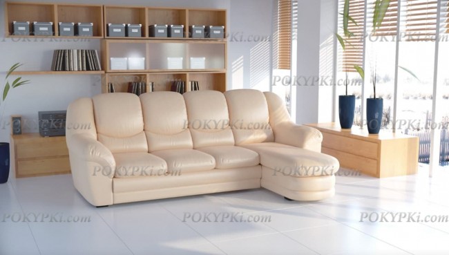 Угловой диван Нимфа с оттоманкой и ящиком Угловой диван Нимфа с оттоманкой и ящиком