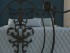 Черная двуспальная кровать Dreamline Diana со спинкой