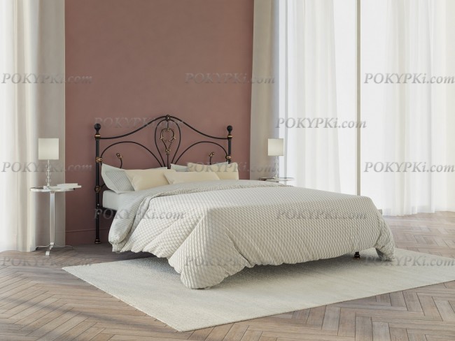 Черная кровать Dreamline Melania с одной спинкой