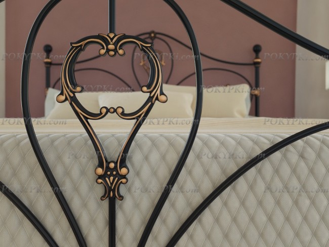 Черная кровать с золочением Dreamline Melania 