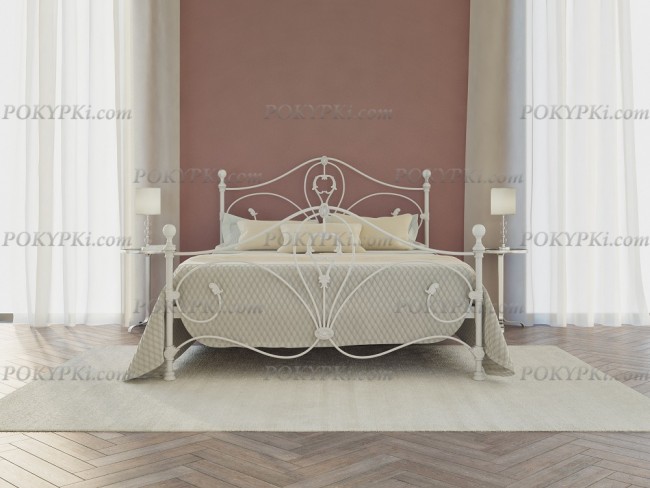 Белая кровать Dreamline Melania с двумя спинками