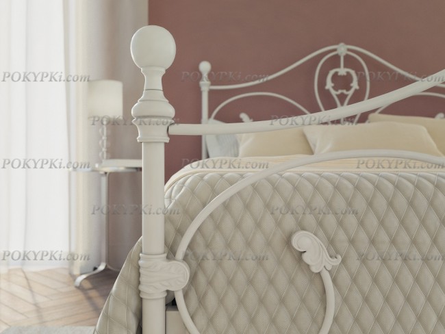 Двуспальная белая кровать Dreamline Melania