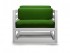 Кресло Магнус (Белая эмаль)-зеленый