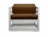 Кресло Магнус (Белая эмаль)-коричневый