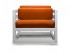 Кресло Магнус (Белая эмаль)-оранжевый