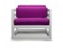 Кресло Магнус (Белая эмаль)-фиолетовый