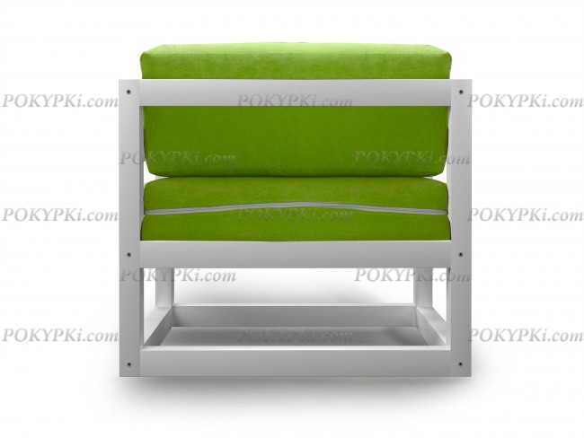 Кресло Магнус (Белая эмаль)-рогожка, вельвет, экокожа